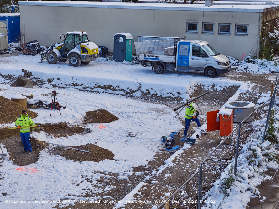 12.12.2022 - Baustelle an der Quiddestraße Haus für Kinder in Neuperlach